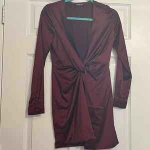Long Sleeve Split Dress